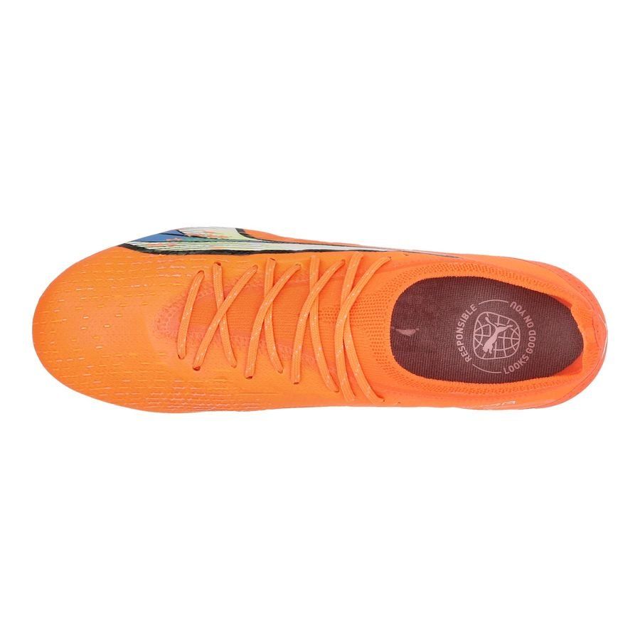 PUMA Ultra Ultimate FG/AG Supercharge - Orange/Blanc/Bleu