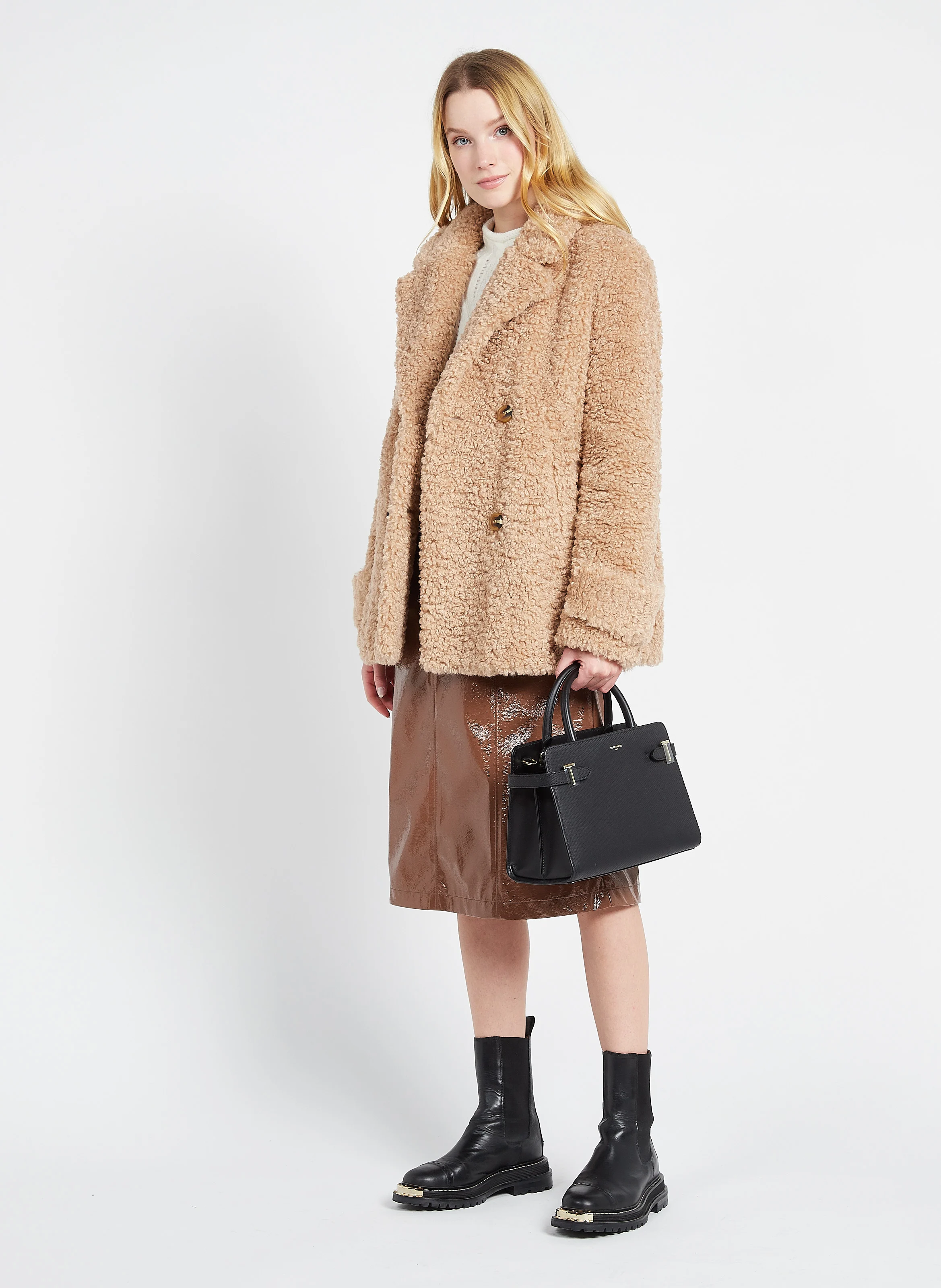 EMILIE - Sac à main en cuir| Noir