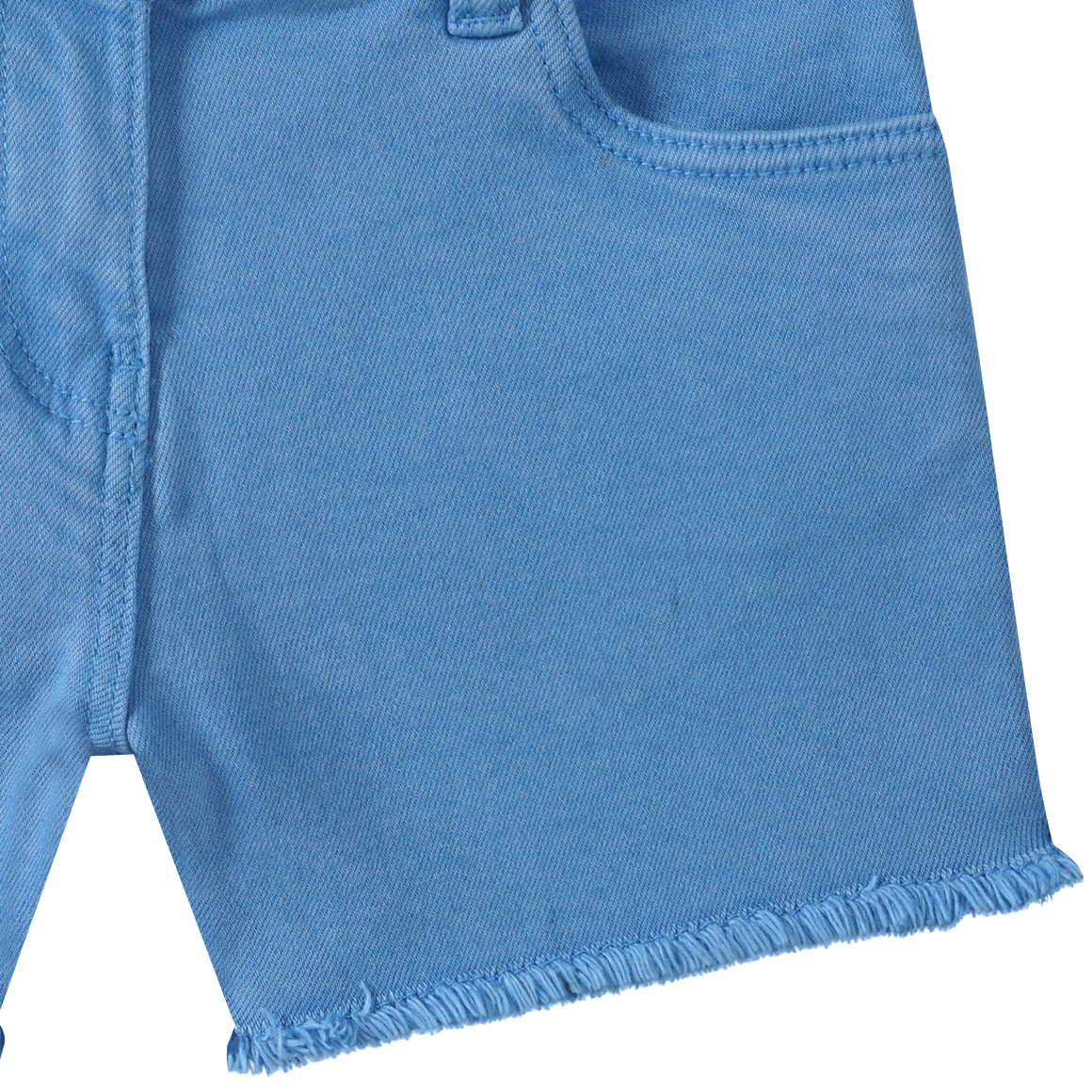 Topolino Mädchen Jeans-Shorts mit Fransen blau