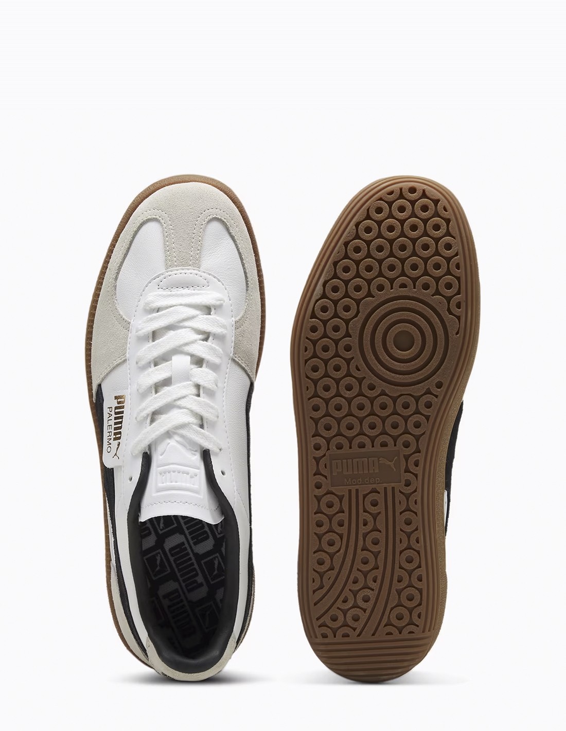 puma Sneakers Mixte Palermo LTH Blanc/Noir Cuir