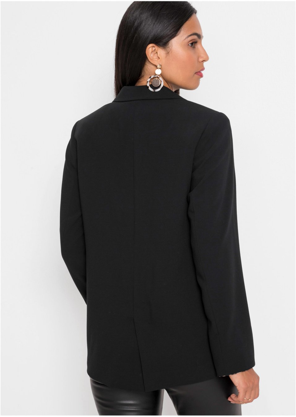 Blazer long avec doublure imprimée