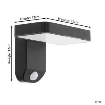 Eglo solar buitenlamp met bewegingssensor