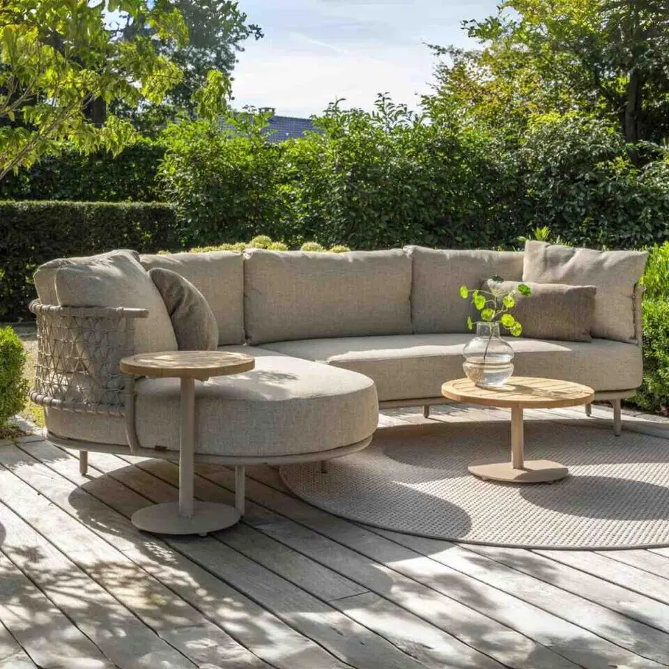 4 Seasons Volta teak salontafel - Ø60 cm. taupe