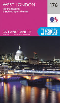 West London, Rickmansworth & Staines - OS Landranger Map 176 (Sheet map, folded)