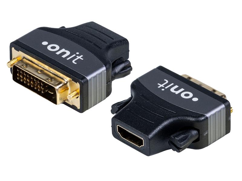 onit Adapter DVI-D - HDMI, 1 Stück Videoadapter DVI-D auf HDMI