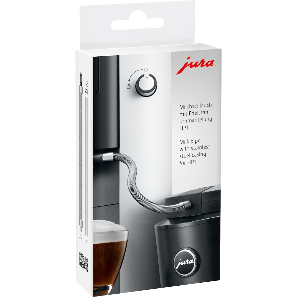 Jura HP1 melkeslange med mantel i rustfritt stål 24112
