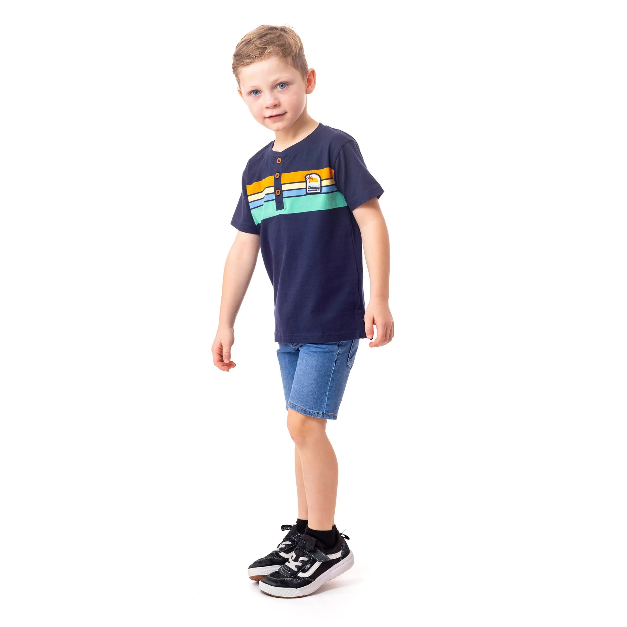 Nanö T-Shirt Henley Méditerranée 2-6y