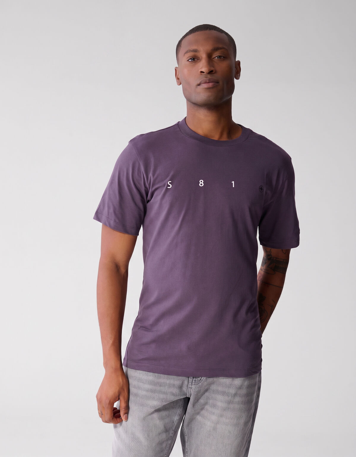 Minimal Artwork T-shirt Paars