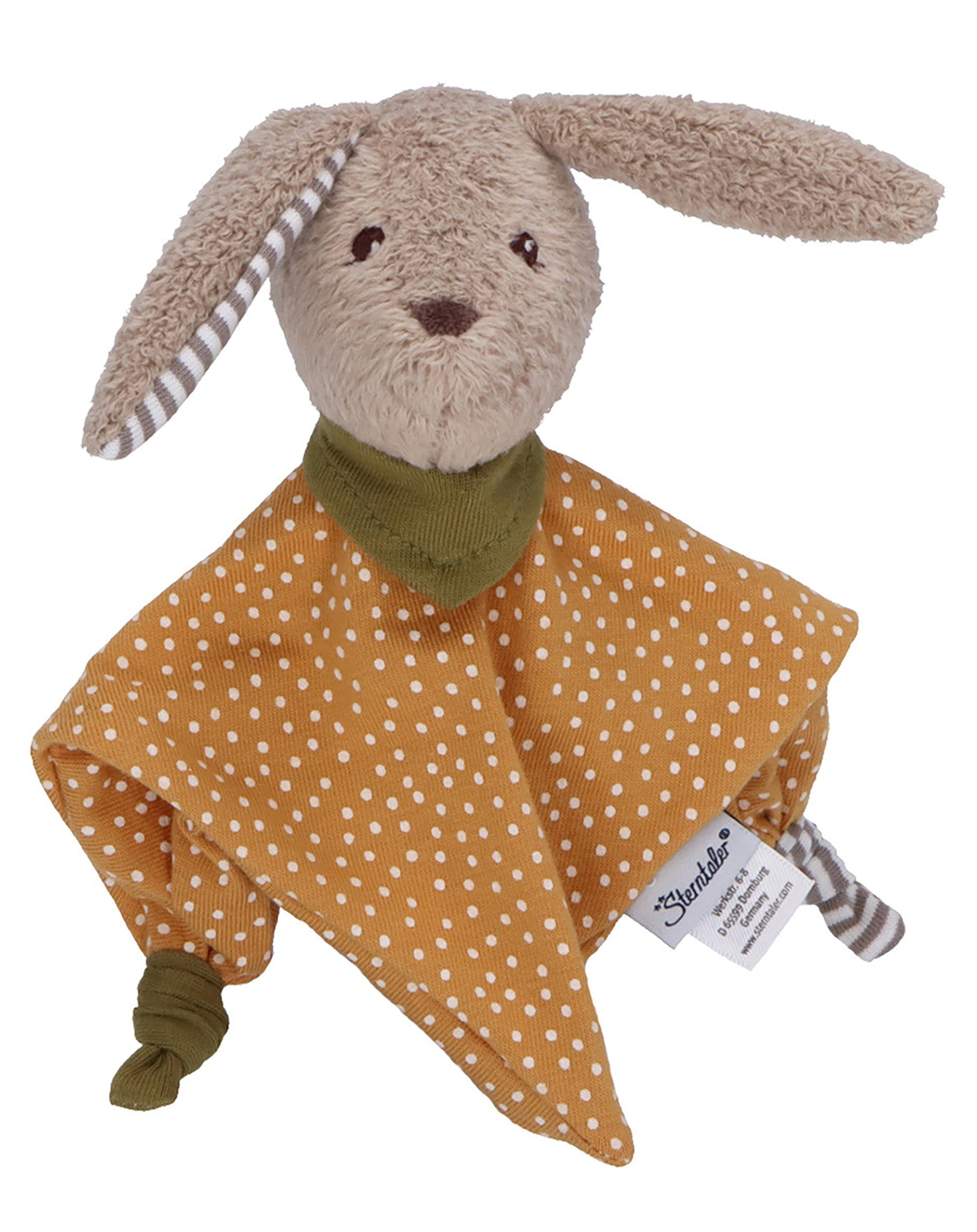 Schmusetuch HAPPY HASE (21cm) in braun