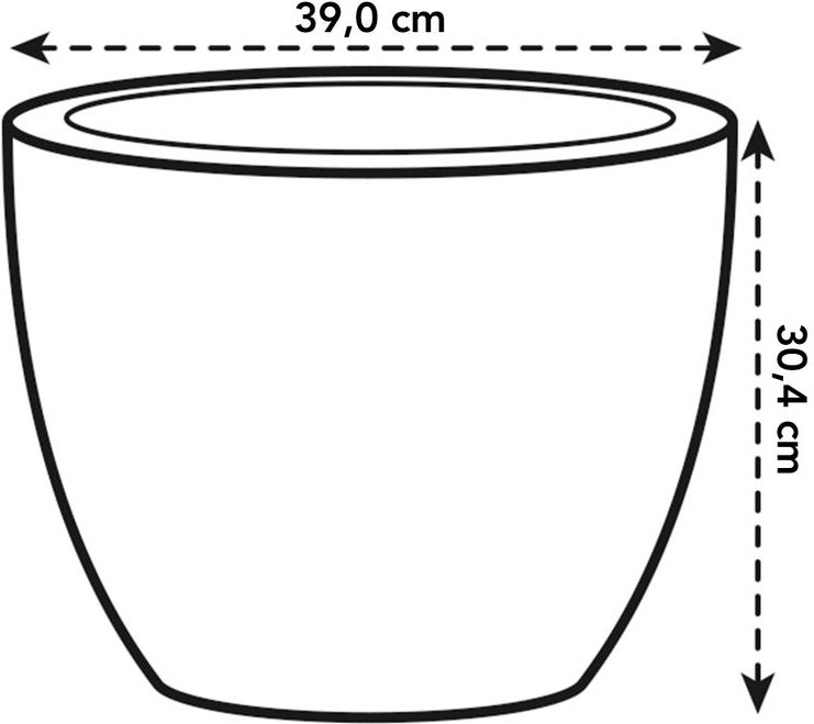 Elho bloempot Pure antraciet D 39 H 30,5 cm