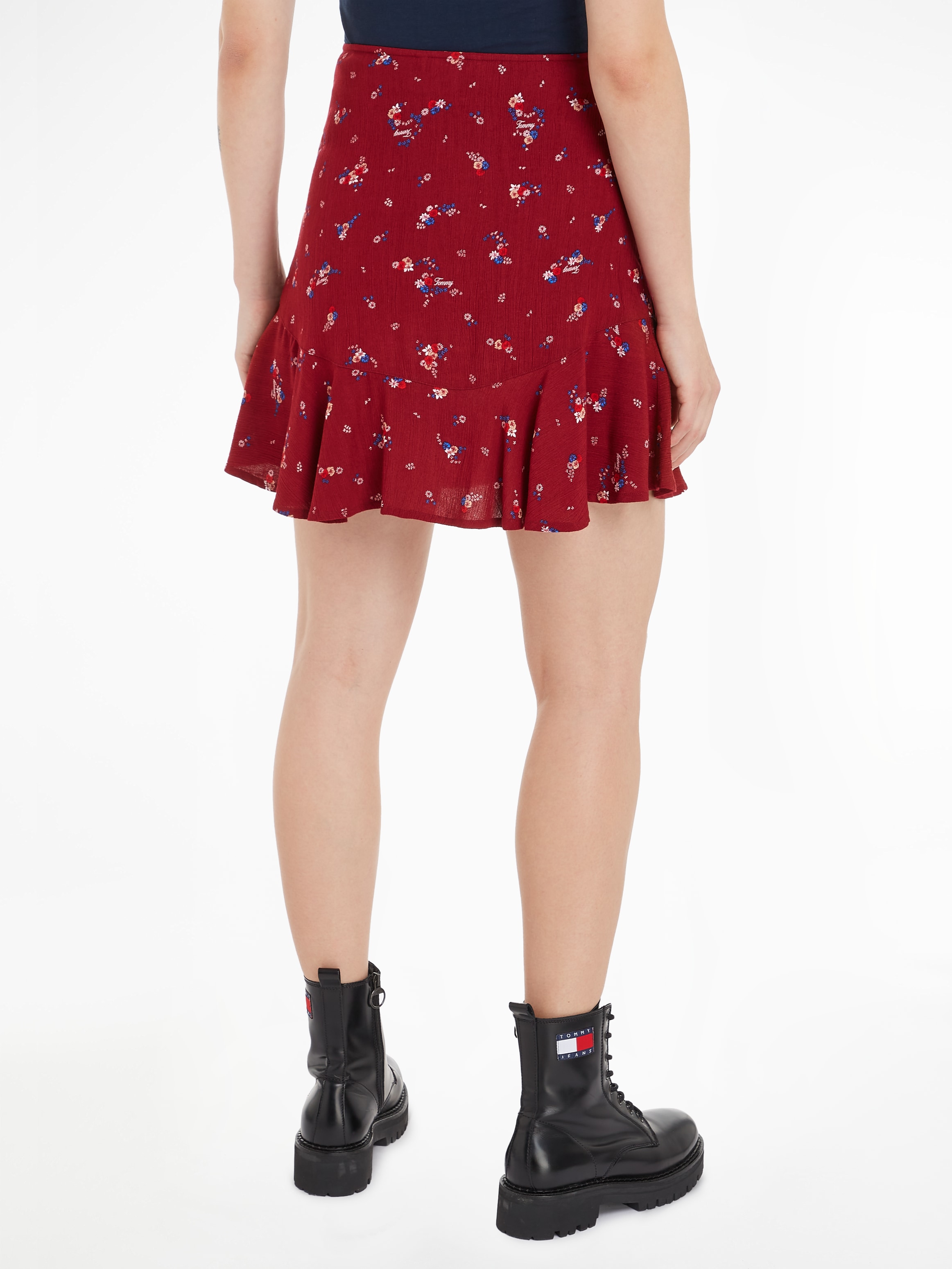 Tommy Jeans Minirock »TJW FLORAL TIERED MINI SKIRT« Webrock mit Blumenprint