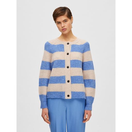 Selected Femme Lulu Cardigan, Birch/Ultramarine, XXL