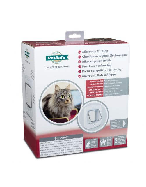 Petsafe Dierenluik Microchip - Kattenluik - 22.5x14x25.1 cm Wit
