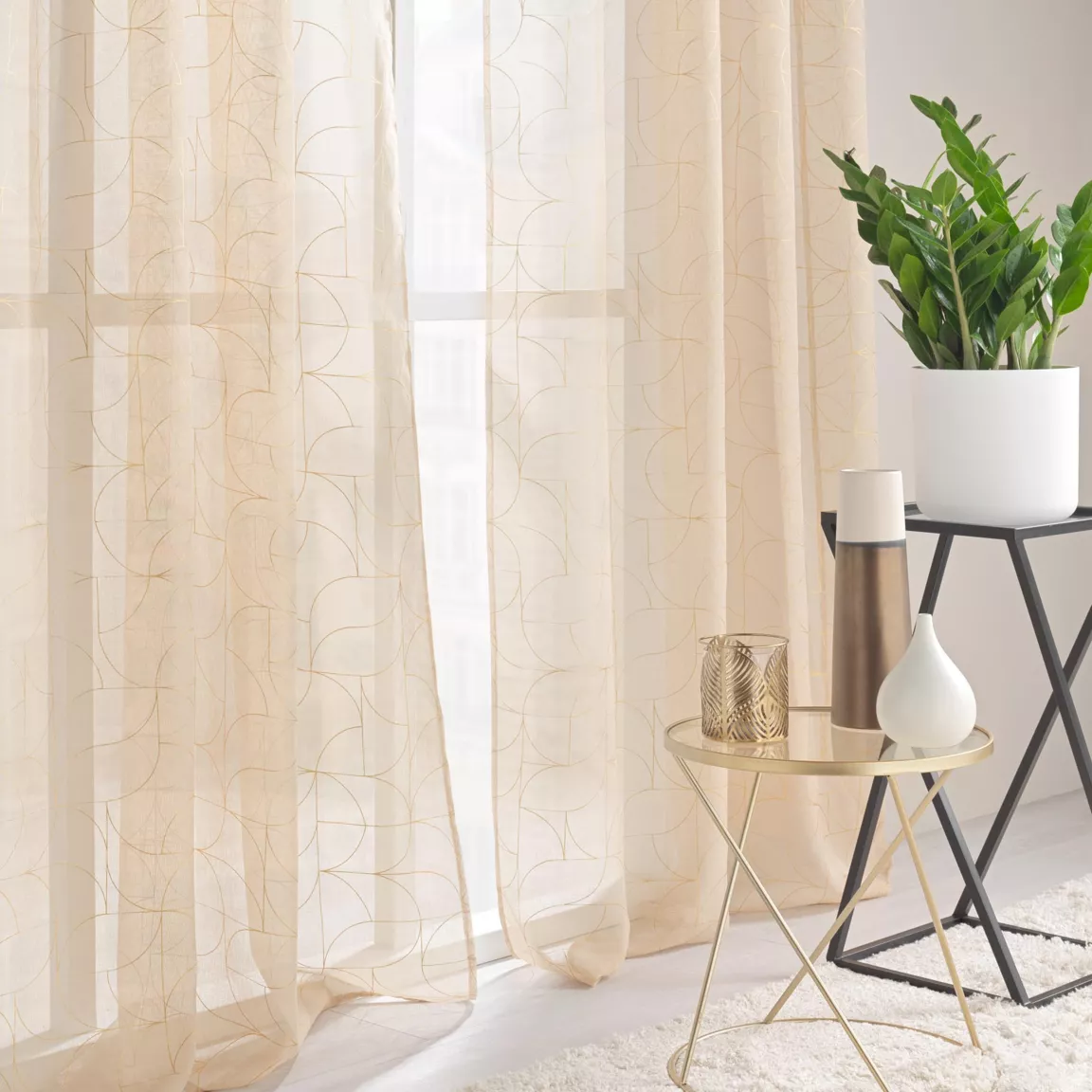 Voilage œillets (140 x 280 cm) Louxor Beige