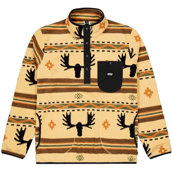 Sweat polaire PICTURE ORAVIK 1/4 FLEECE ELK PRINT
