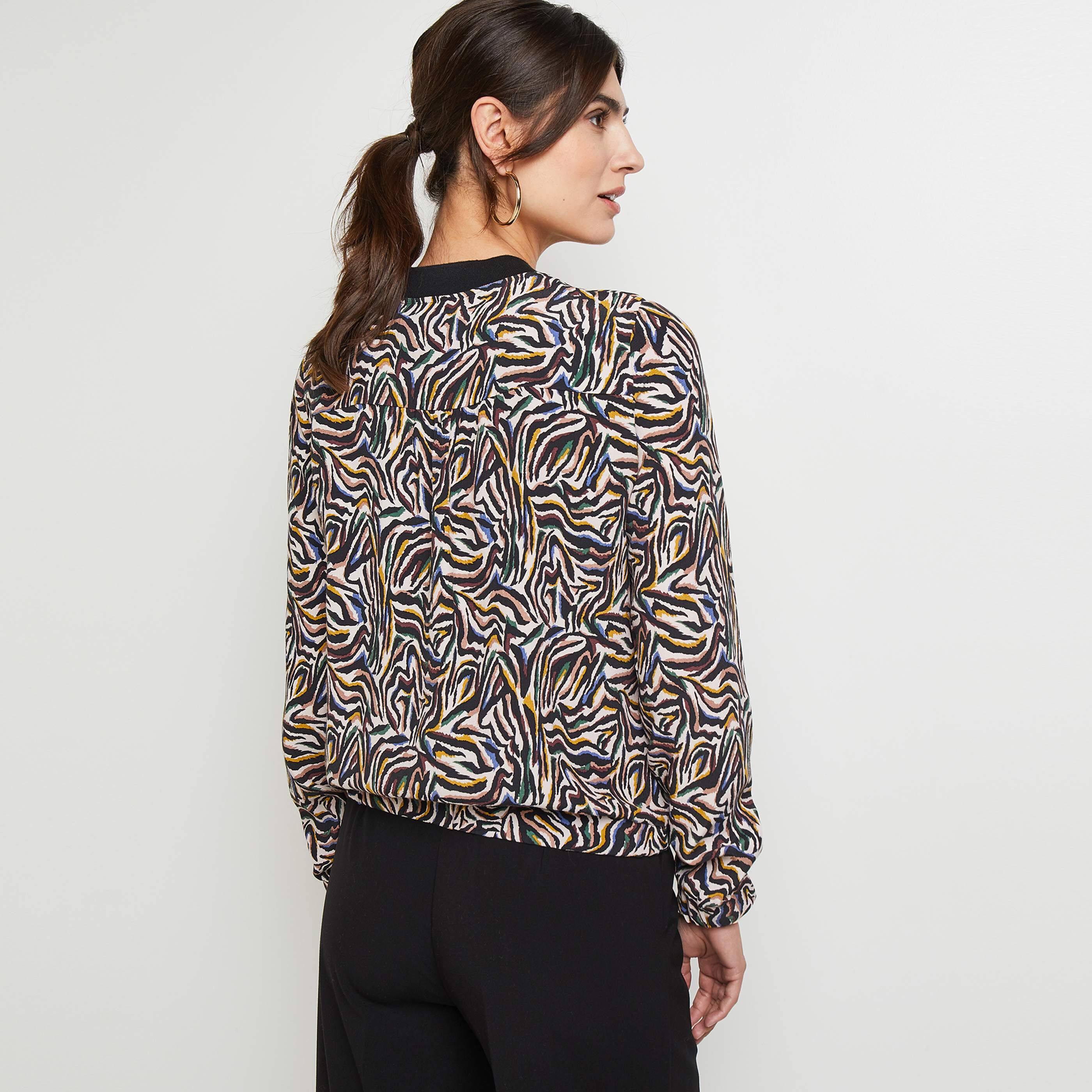 Veste imprimée femme - NOIR