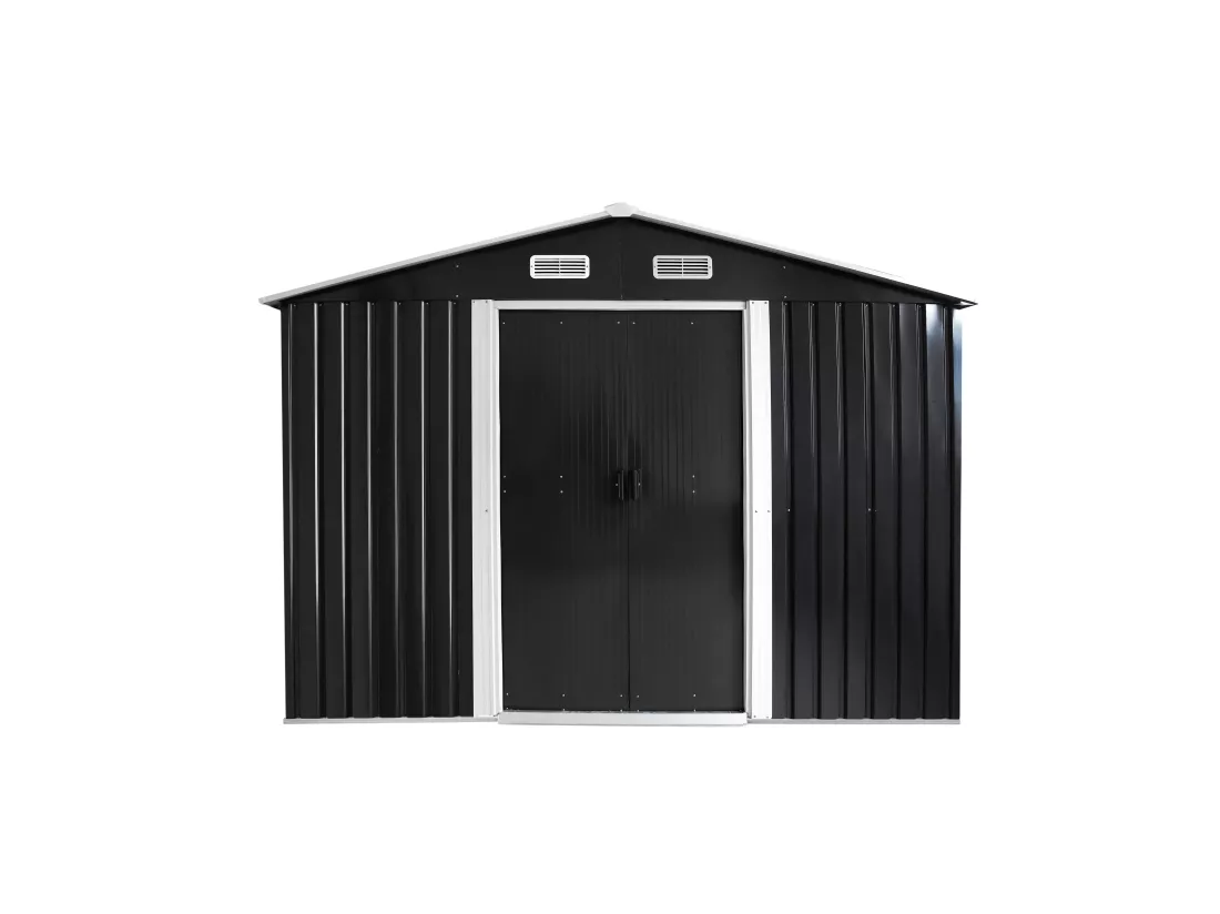 Abri de jardin métal en acier galvanisé gris 8 m² - MANSO
