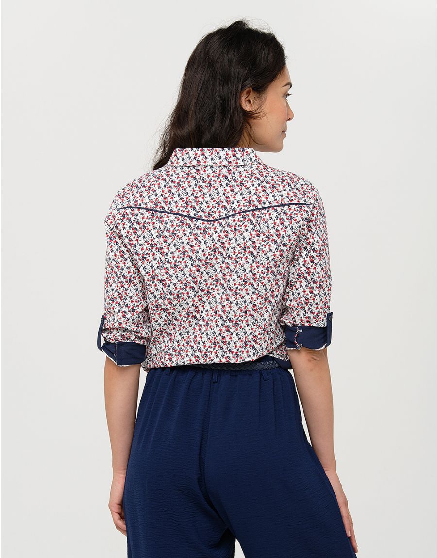 Chemisier coton fleuri