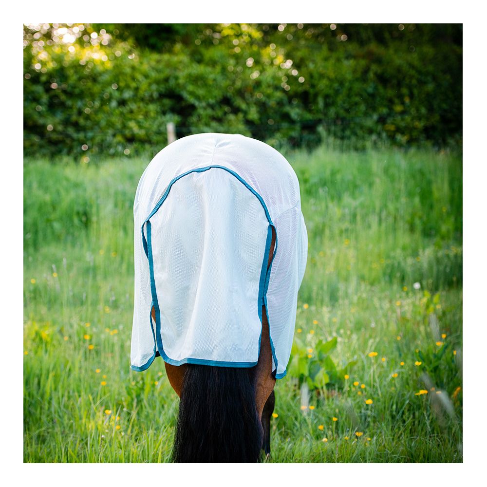 Horseware AMECO BUG RUG - Chemise anti-mouches + couvre-cou silver/teal