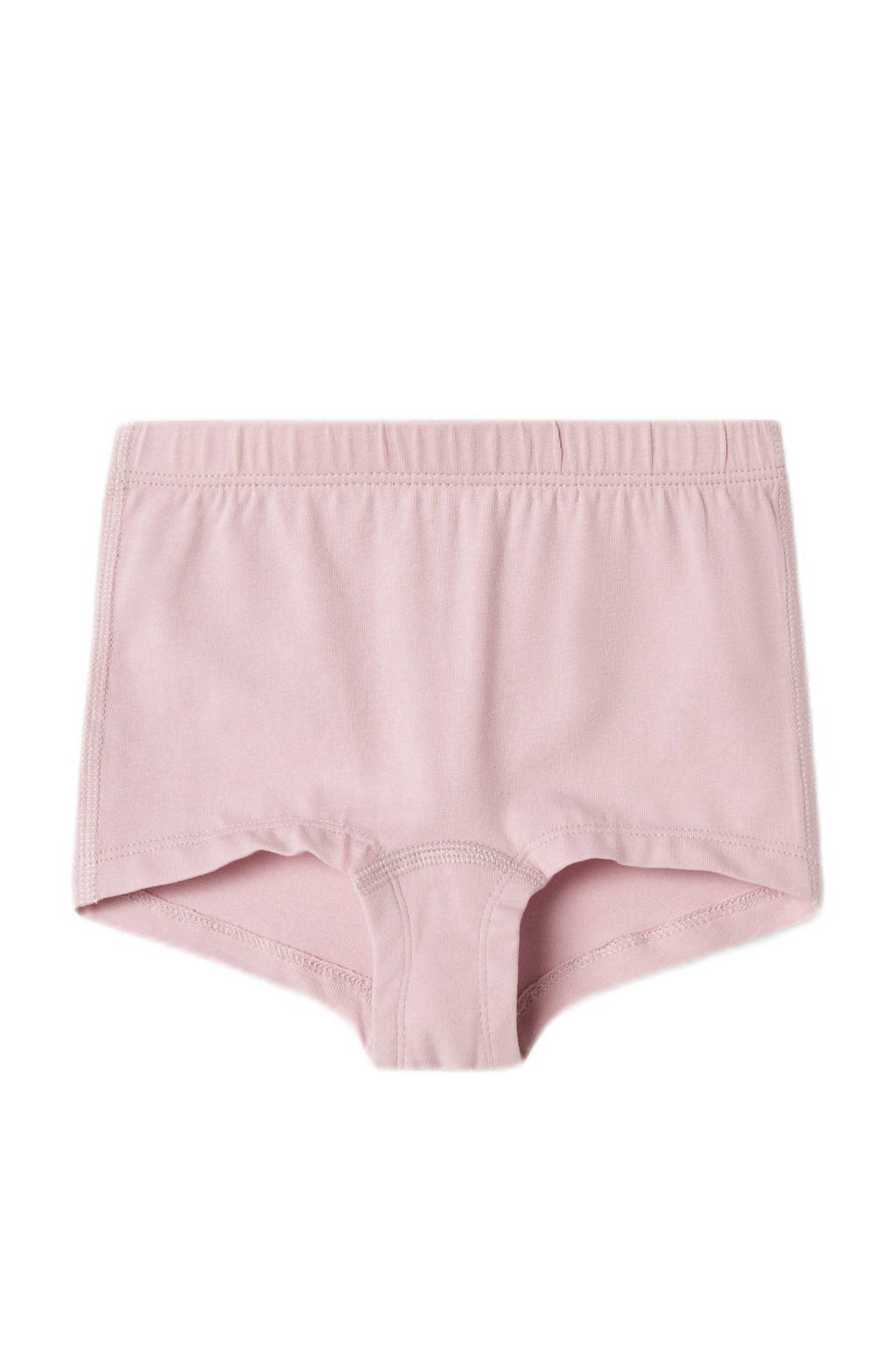 short - set van 3 met strikjes dessin roze/mauve