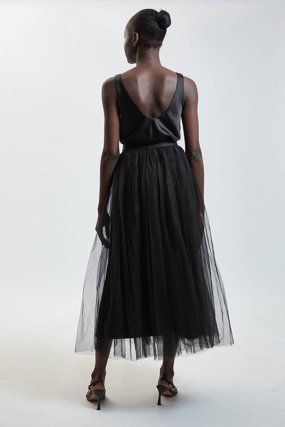 KarenMillen Lydia Millen Jupe Maxi Tissée en Tulle