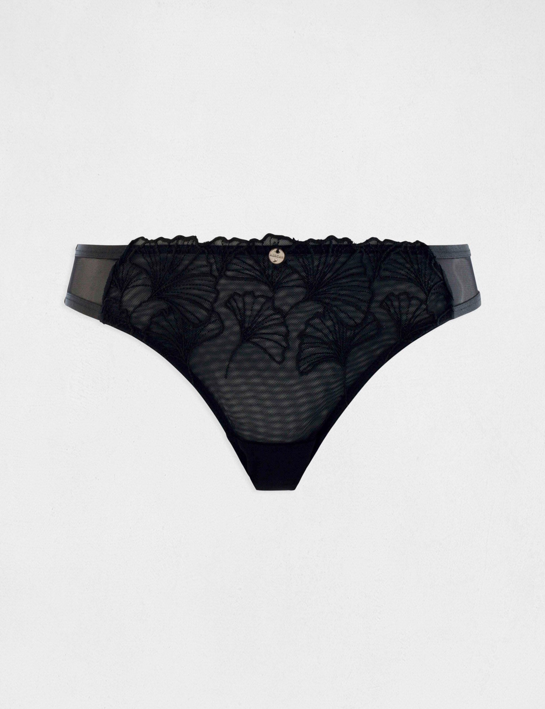 Slip en dentelle noir femme - noir