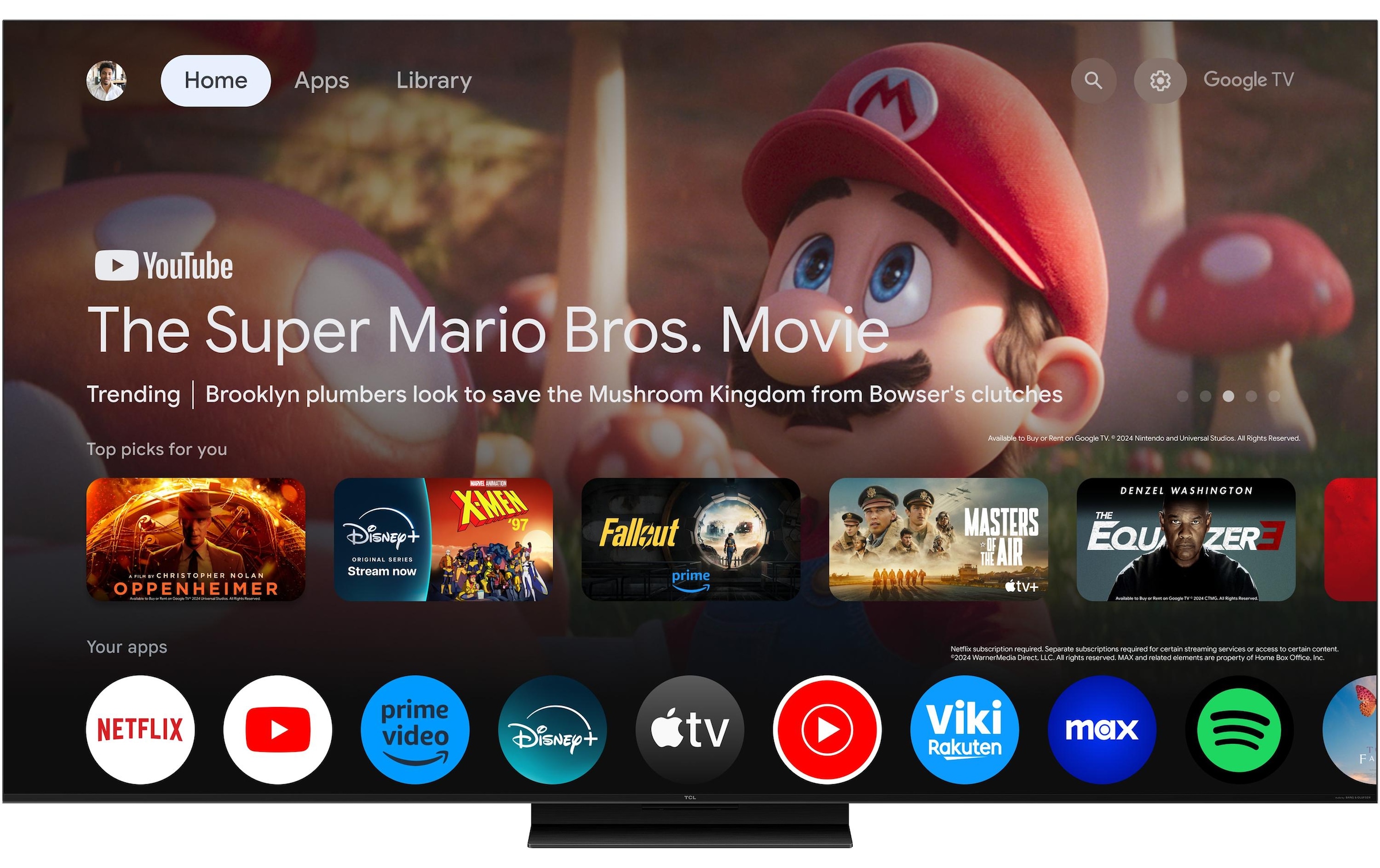 TCL QLED-Fernseher »75C7K« 191 cm/75 ″ Smart-TV