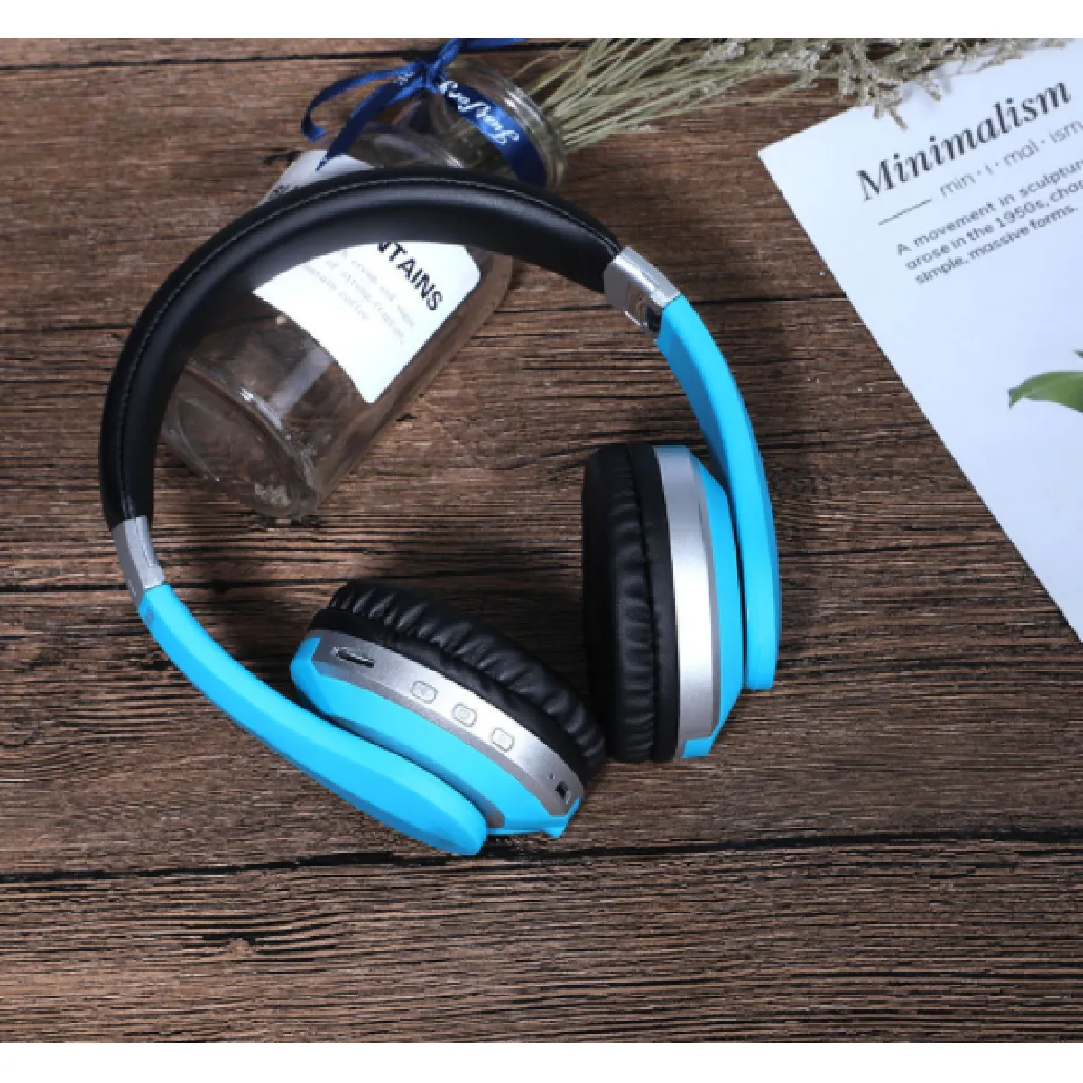 Universal Casque Bluetooth bleu