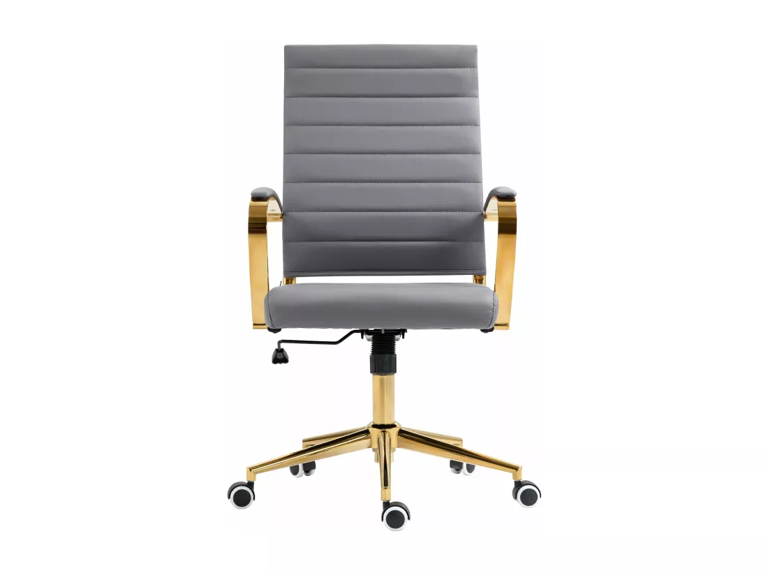 Chaise de bureau - Similicuir & Blanc - Gris - Havanna