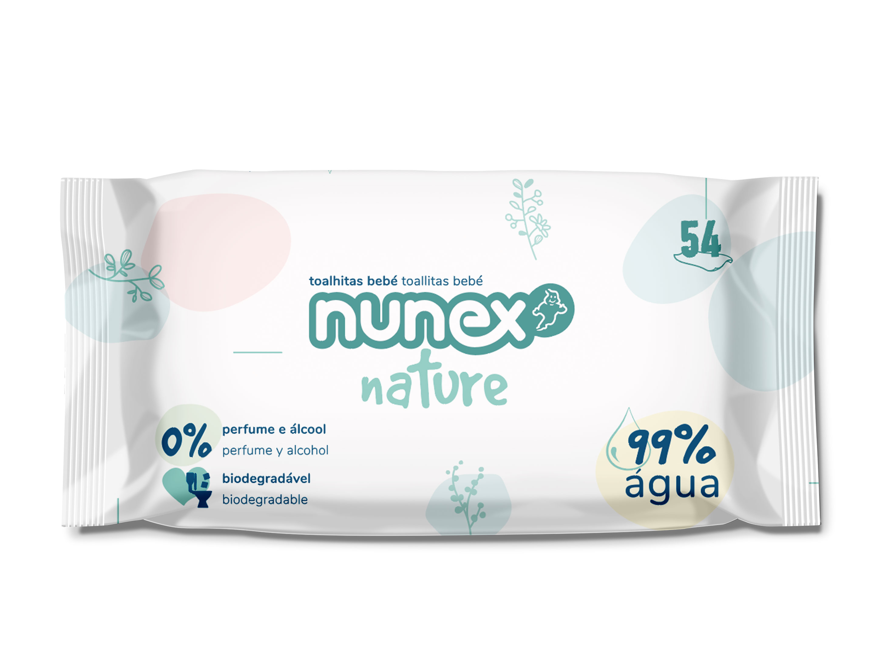 TOALHITAS NUNEX NATURE 99% ÁGUA 54 UN