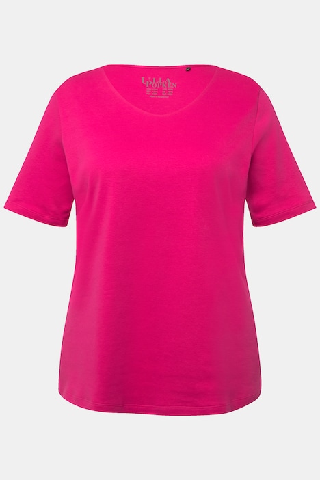 Shirt, doppellagige Vorderseite, Slim, Rundhals, Halbarm