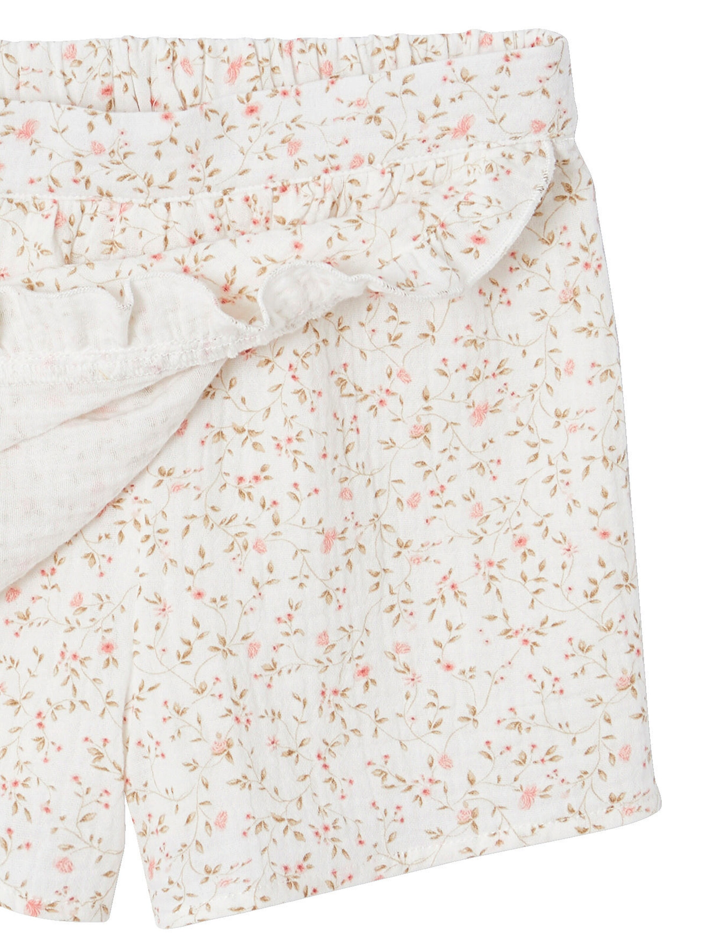 Vertbaudet Festlicher Mädchen Skort mit Blumen rosa bedruckt