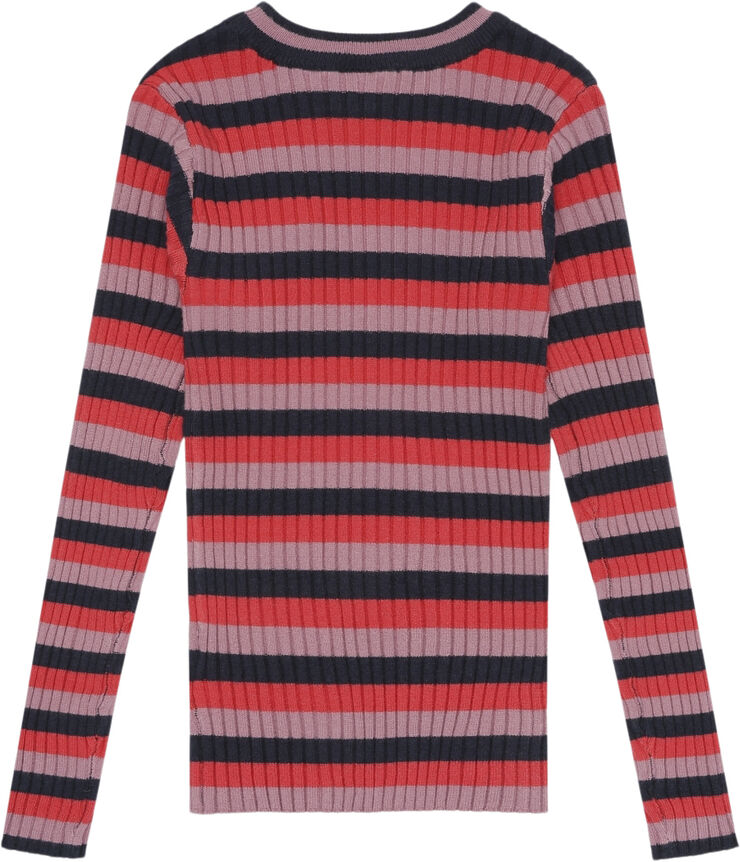 The New TNLia L_S Knit Pullover Multi stripe