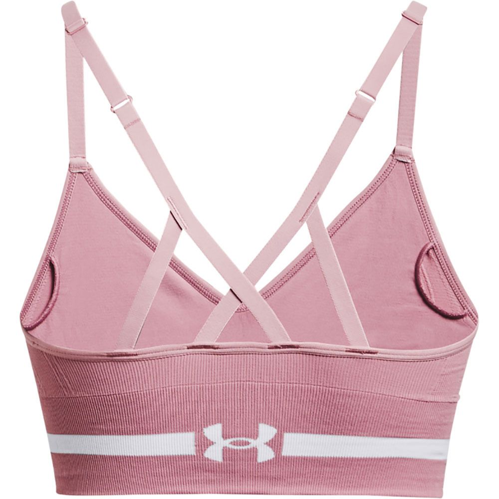 Under Armour SEAMLESS LOW LONG - Brassière Femme rose