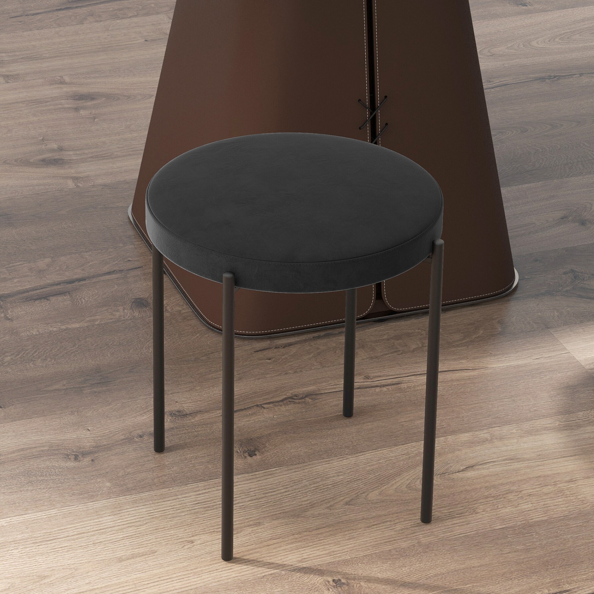 HOMCOM Esszimmerstühle mit Fußpolster schwarz 41,5B x 41,5T x 46H cm