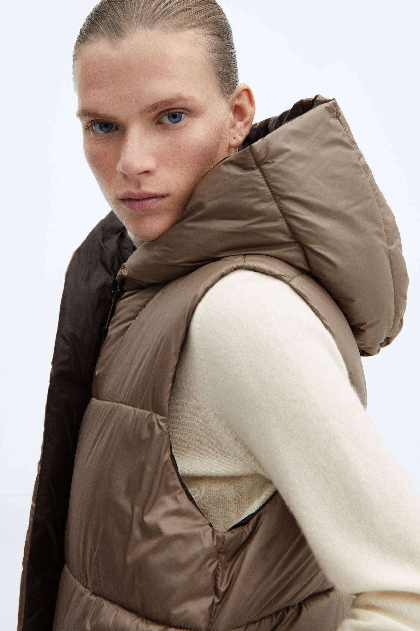 Mango bodywarmer donkerbruin