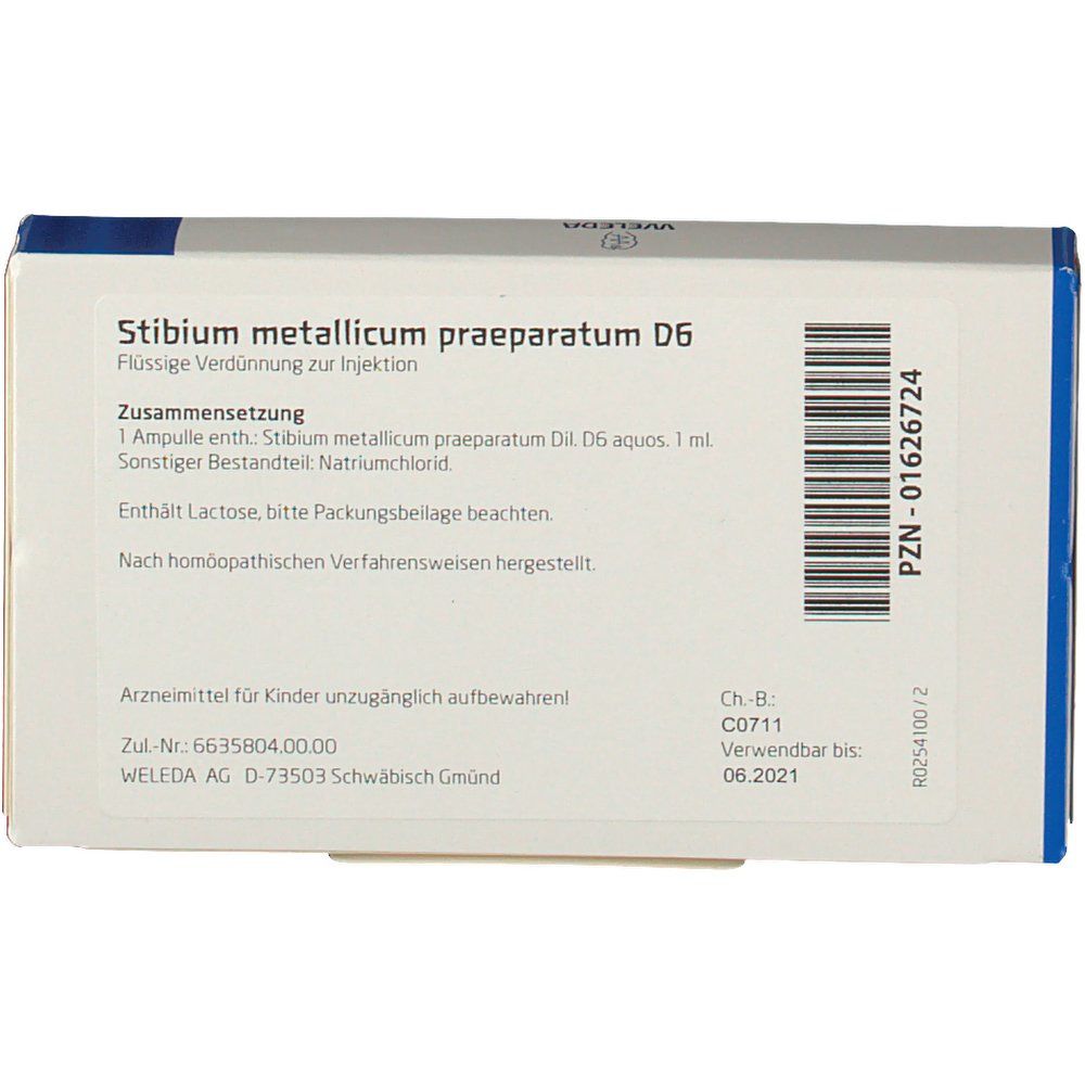 Stibium Metallicum Praeparatum D6