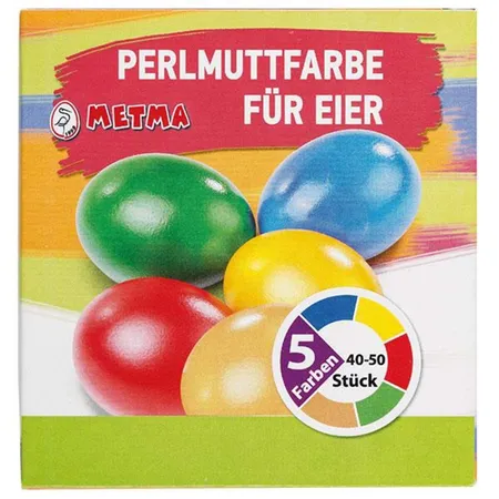 METMA Eierfarben Perlmutt Goldeffekt, 5 Farben