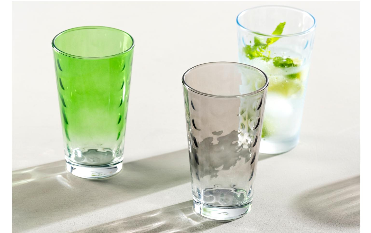 Trinkbecher LD Optic XL 540 ml, 4 Stück, GrauBecher mit grossem Volumen