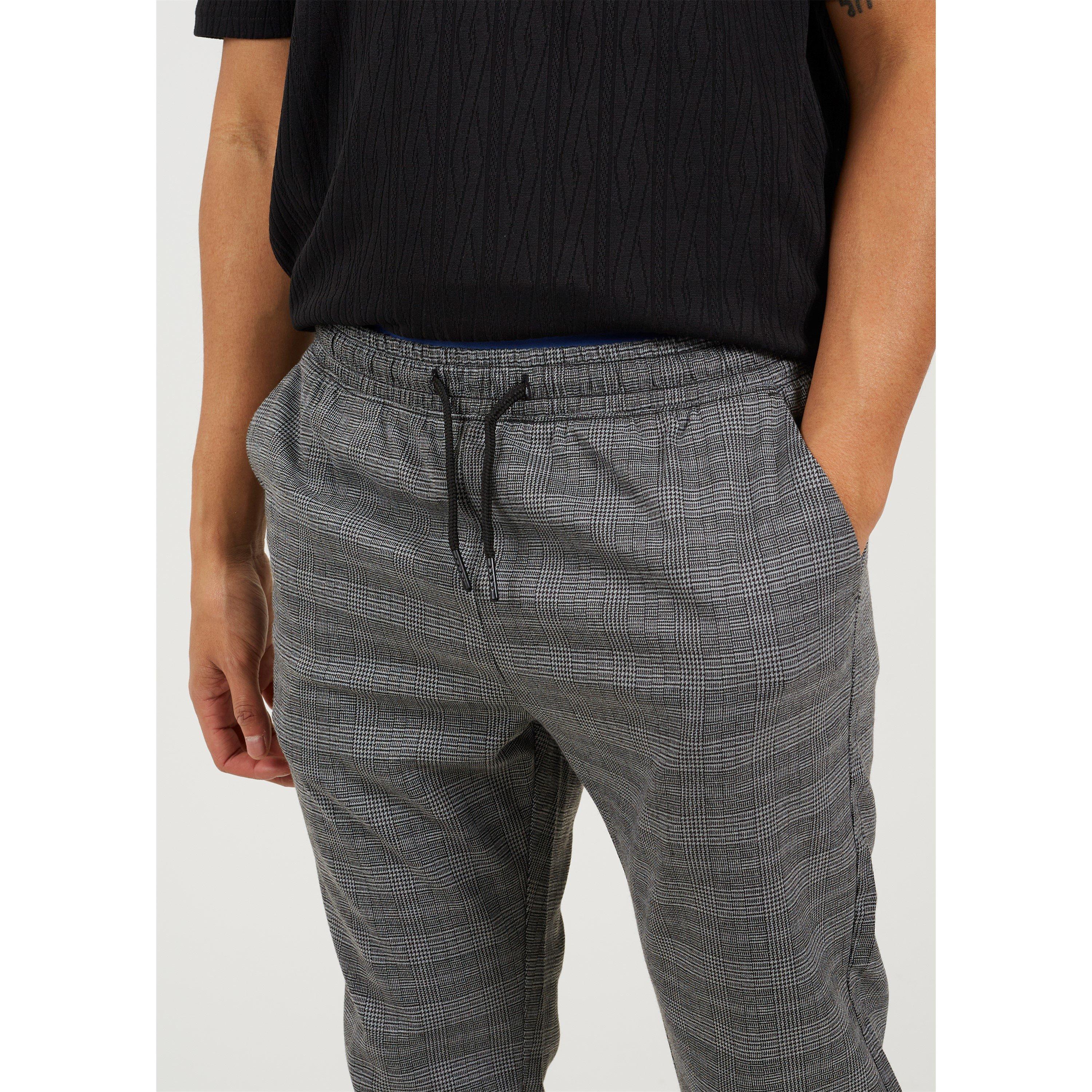 Brave Soul Grey Checked Trouser