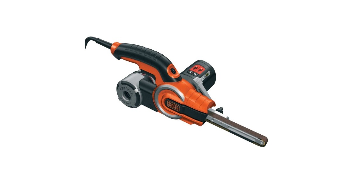 BLACK+DECKERKA902EK-QS Powerfile Bandschuurmachine  (Oranje/zwart, Incl. 3 schuurarmen)