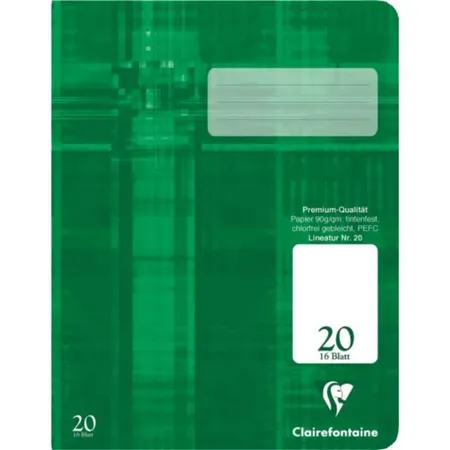 Clairefontaine Schulheft A4 Lineatur 20, 16 Blatt