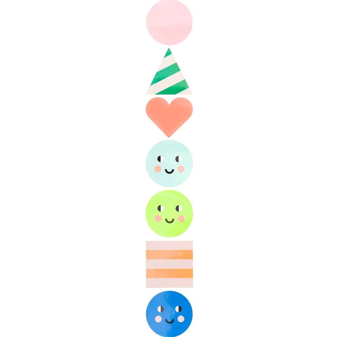 Rol stickers - vormen - 120st