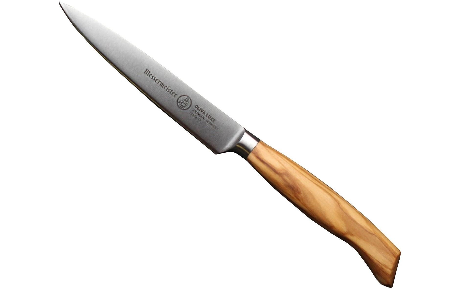 Allzweckmesser Oliva Luxe 13 cm, Nature/SilberSpickmesser