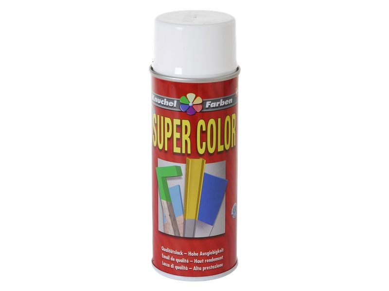 Knuchel Lack-Spray Super Color 400 ml Weiss Glanz 9003 Farb-Spraydose für den Aussen- und Innenbereich