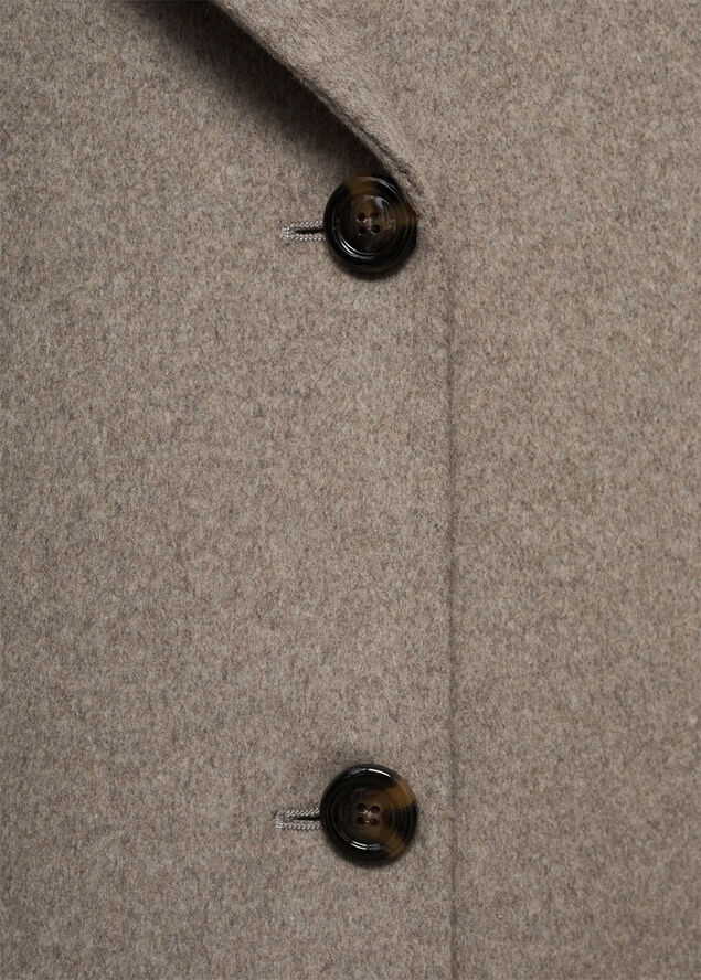 MANGO Handmade oversized wool coat Medium brown