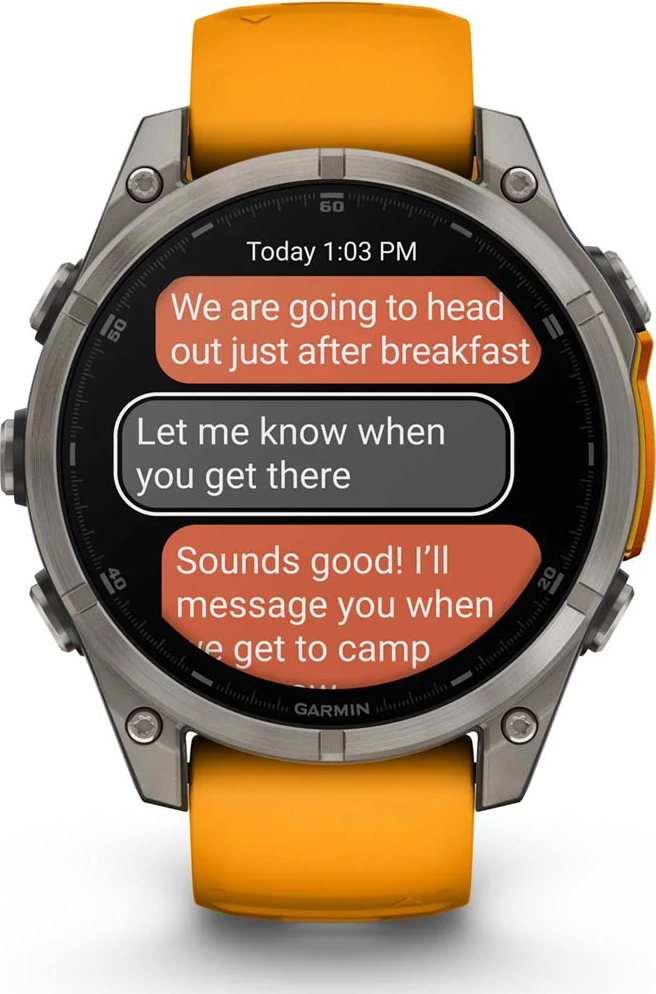 Fenix 8 - AMOLED Sapphire - 47mm Titanium/Orange Spark/Graphite