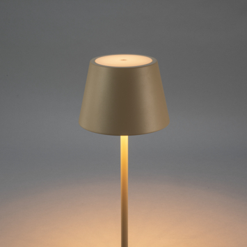 KonstSmide vloerlamp Pomezia Medium 5W oplaadbare LED verlichting zandkleurig