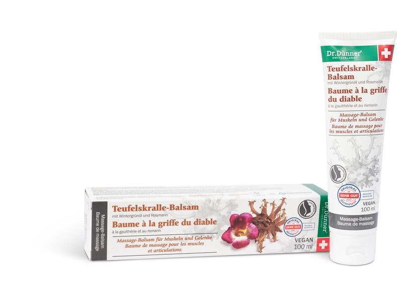 Dr. Dünner Teufelskralle Muskeln Gelenke Balsam 100 ml Teufelskralle-Balsam mit Wintergrünöl und Rosmarin
