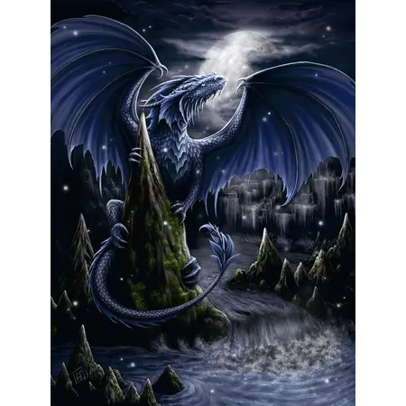Ravensburger Puzzle - Der Schwarzblaue Drache, 1500 Teile
